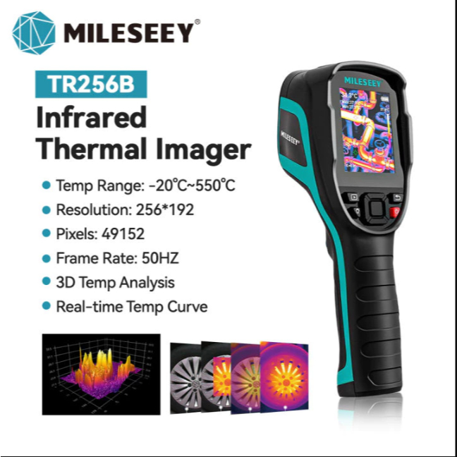 Mileseey TR256E/B Termovisor Infravermelho Detector De Vazamento Medição De Temperatura Industrial Tubo De Água De PVC