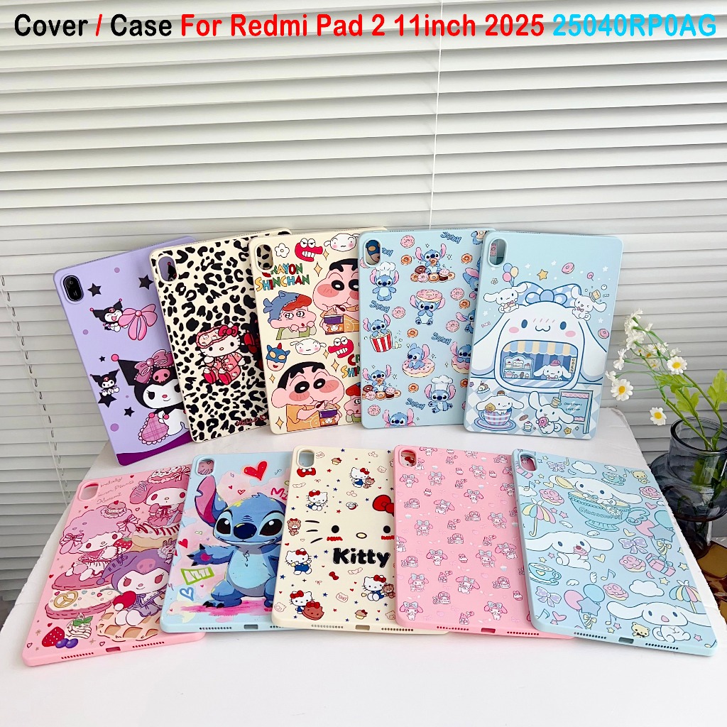 Para Redmi Pad 2 11 Polegada 2025 25040RP0AG Novo Bonito Dos Desenhos Animados Anime Macio Silicone TPU À Prova De Choqu