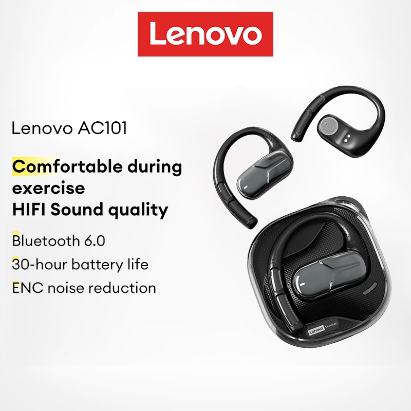 Lenovo AC101 Fone De Ouvido Bluetooth Baixa Latência design Aberto Estilo Esportivo Bluetooth6.0
