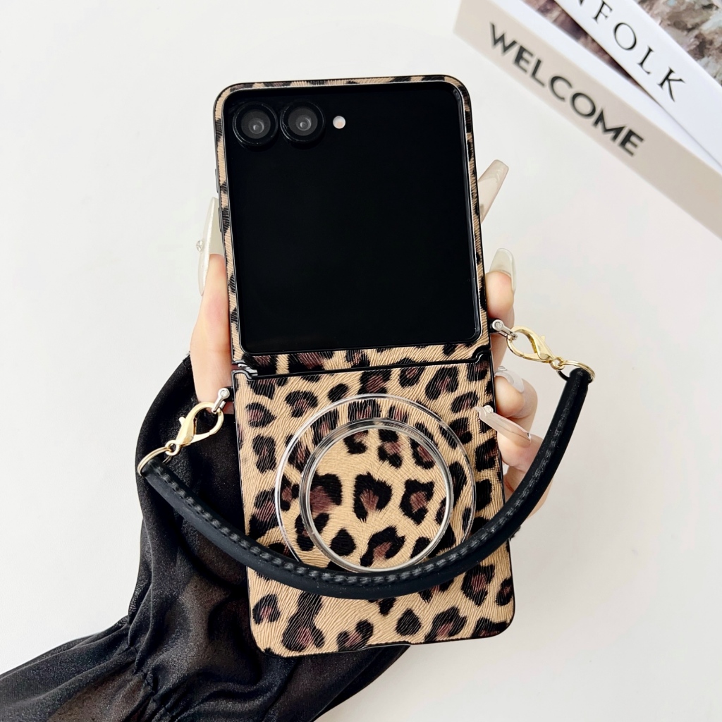 Casos Para Motorola Moto Razr 70 60 Pro 50 Ultra Caso De Telefone Leopardo Impre