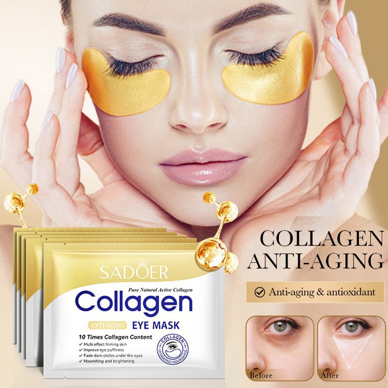 👑👑🎉🎉🎉*3.3*Máscara De Olho De Colágeno SADOER 100 % Genuína Aperta , Aperto De Poros , Hidratante , Baixo Molecul em Oferta na Shopee