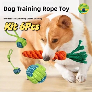 Brinquedo Pet Corda, kit com 6 Unidades , Mordedor para Cachorro, Resistente Interativo, Porte Médio em Oferta na Shopee