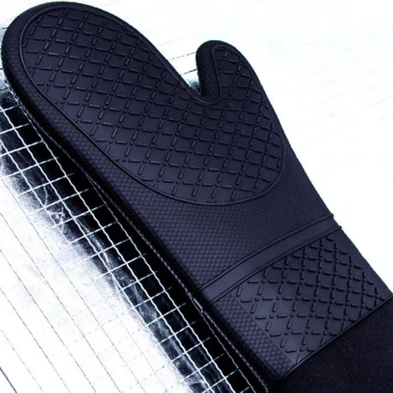 50cm Industrial resistente a altas temperaturas profissional Silicone algodão isolamento térmico cozinha forno fogão luv
