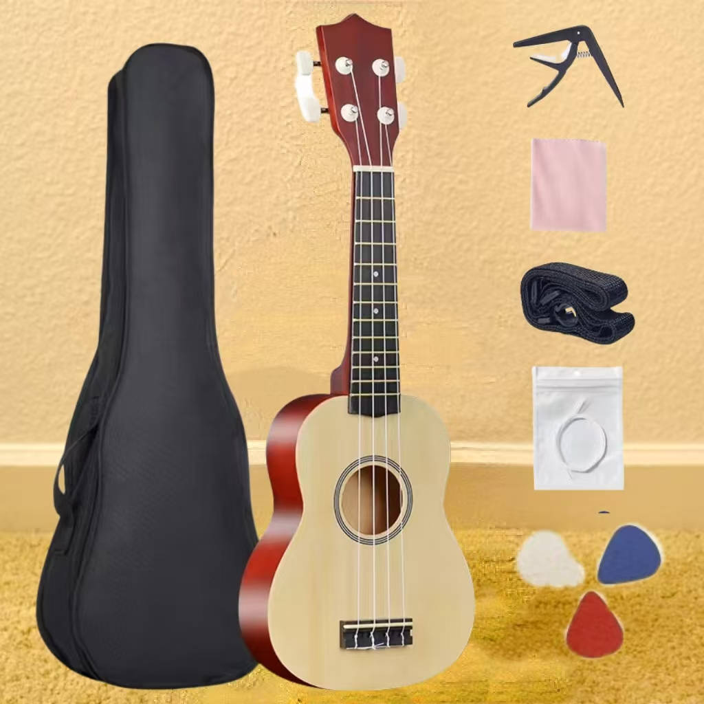 Ukulele Eletroacústico Com Estojo , Afinador E Cabo – Som Profissional Portátil