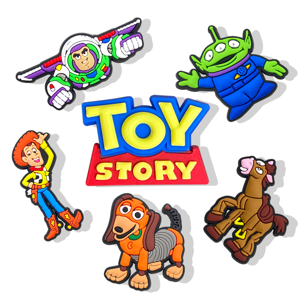 MEIDJ Shoe Charms 6 Cartoon Padrão Decorações Acessórios De PVC Com Botão em Oferta na Shopee