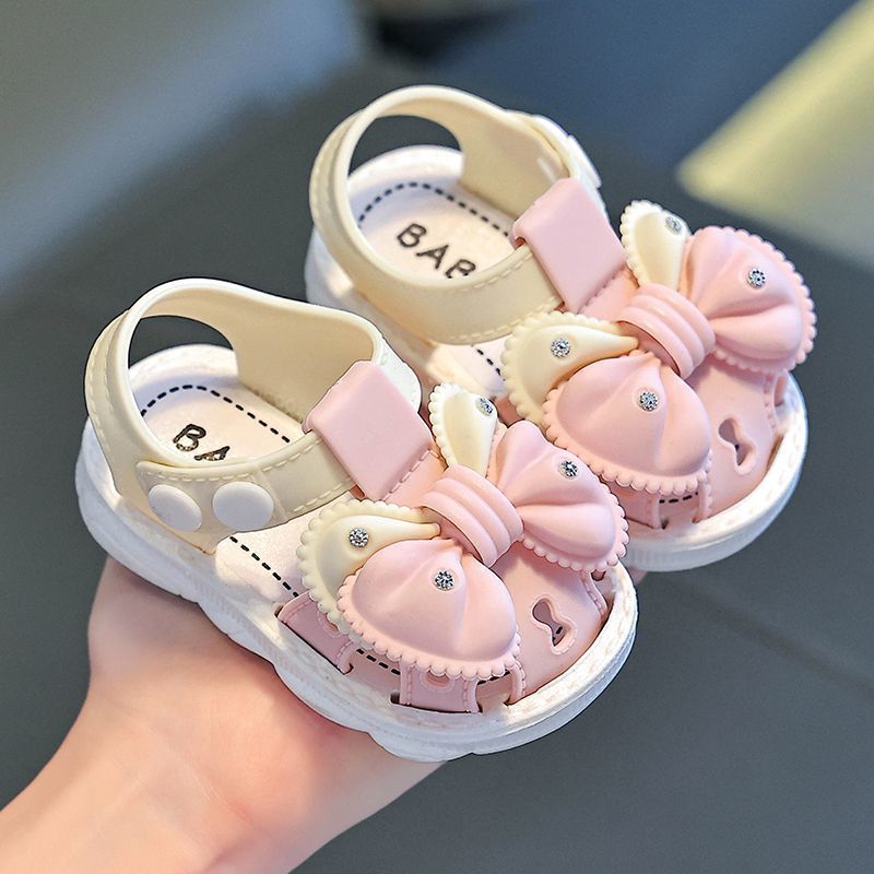 Sandálias Infantis Bebês Meninas Moda Arco Princesa Sandálias Antiderrapante Confortável