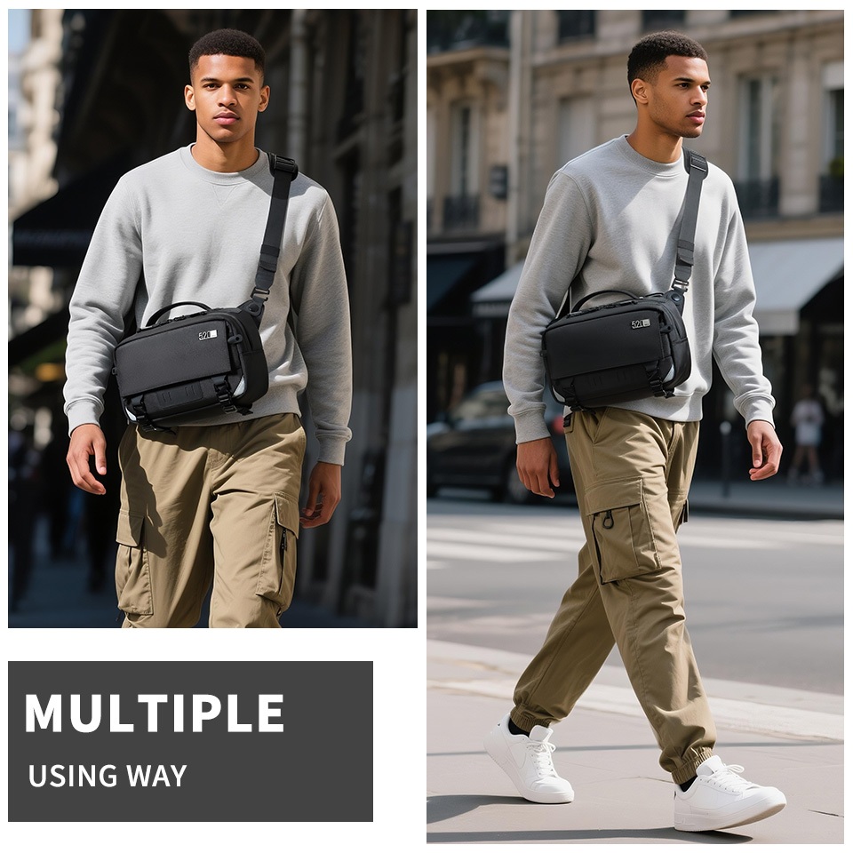 OZUKO Bolsas Crossbody De Ombro Moda Urbana Bolsa Mensageiro Impermeável Para Equitação · foto 2