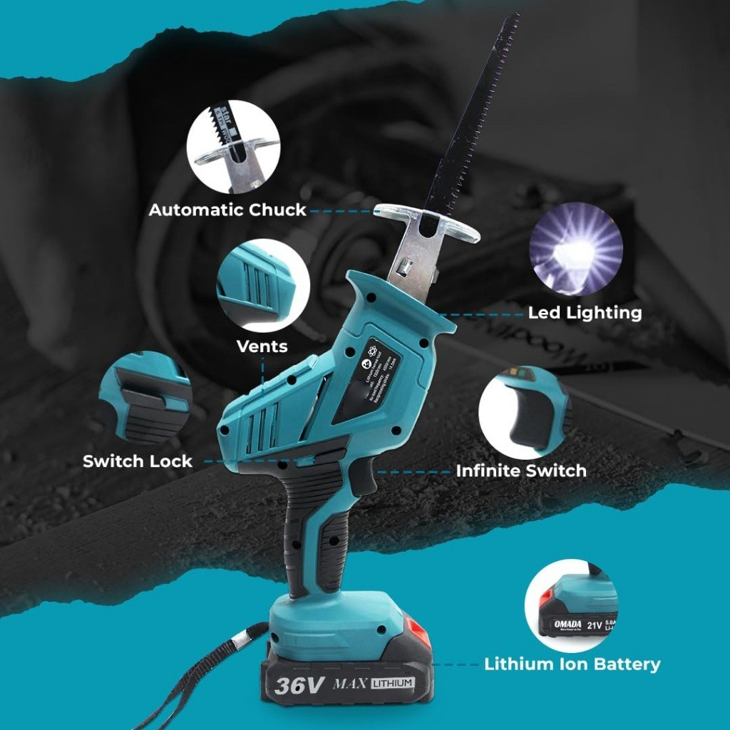 Serra elétrica repetida pequena serra elétrica durável 48v tensão poderosa serra elétrica