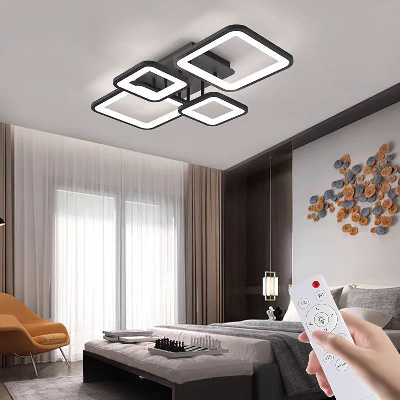 Lustre LED Controle Remoto Luminária Moderna 3 cores Lustre de teto Moderno de 110/220v em Oferta na Shopee