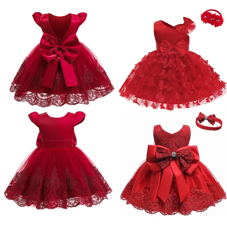 Vestido De Festa Para Meninas De 0 A 24 Meses , 2 Anos , Vermelho , Tule tutu , Roupas , Crianças , Natal E Ano Novo Pri em Oferta na Shopee