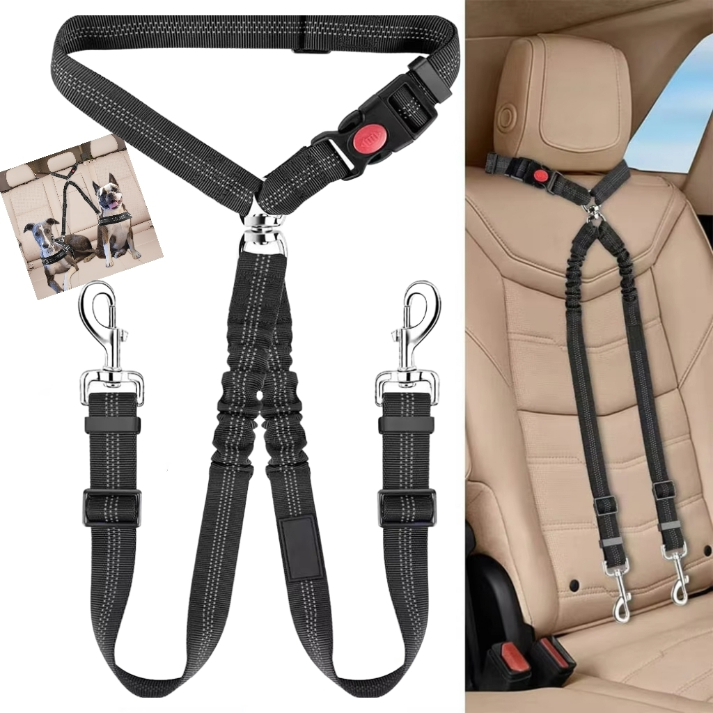 2 em 1 Cinta De Seguranca Para Coleira Pet Cachorro Passeio Carros em Oferta na Shopee