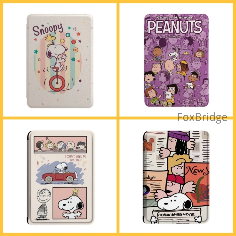 Capa Fofa Snoopy Kindle 2024 Paperwhite 12o (7 Pol .)/11o (6 2021 5 (6.8 4 (10o) Inteligente 2019 10o E-readers Protetor