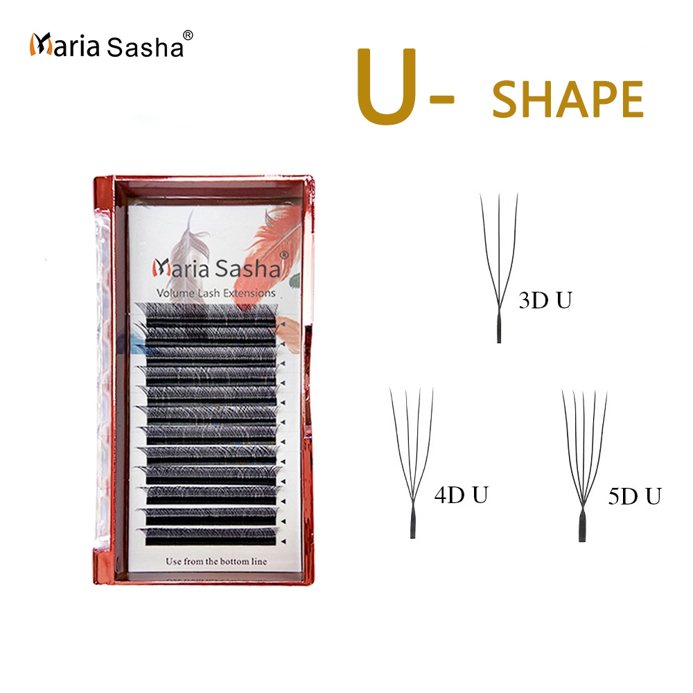 MARIA U 3D 4D 5D W Cílios Extensões De Em Forma De Macios Maquiagem Malha Volume