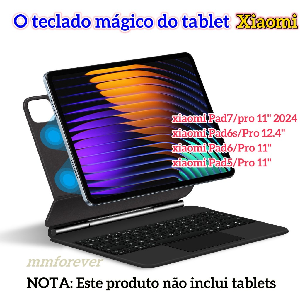 ❤Estoque pronto❤Xiaomi Miaotouch capa protetora de teclado suspenso, adequada para xiaomi Tablet 7/Pro 11 2024 xiaomi Pa