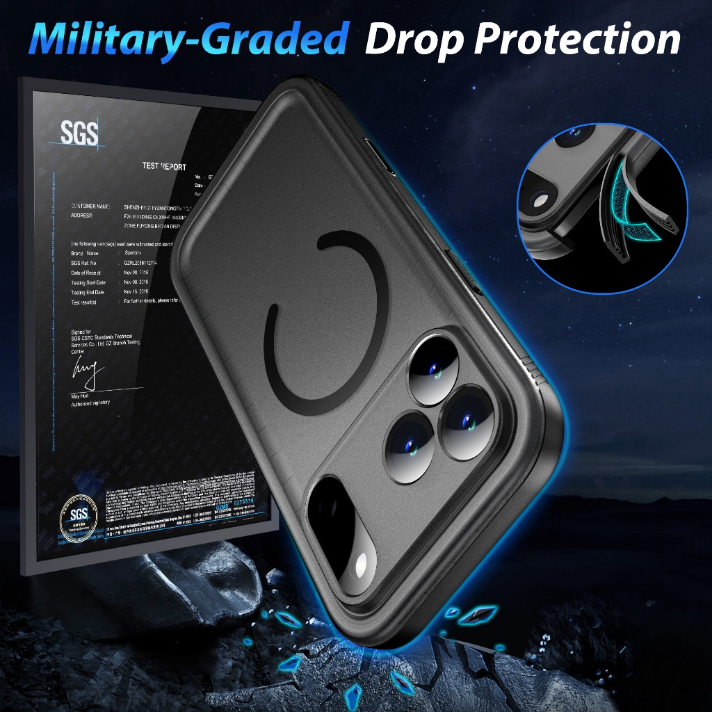 Sokusin Capa Magnética À Prova D'água Para iPhone 17/17 Pro Max/Ar IP68 , Natação , Mergulho , Telefone , De Choque