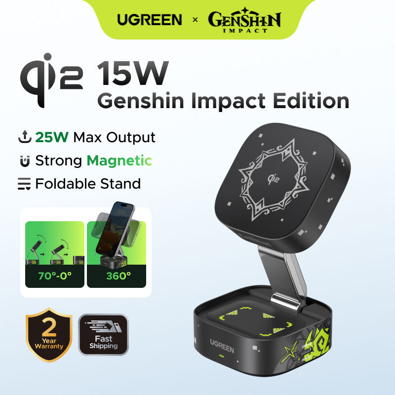 UGREEN Carregador Magnético Sem Fio De 15 W 2 Em 1 25 De Março , Certificado Qi2 MPP , Suporte Para Carregamento em Oferta na Shopee
