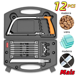 Serra Mágica Kit de Arco e Lâminas Tico Tico Diamantada e Serrote Multifuncional Corta Madeira Metal em Oferta na Shopee