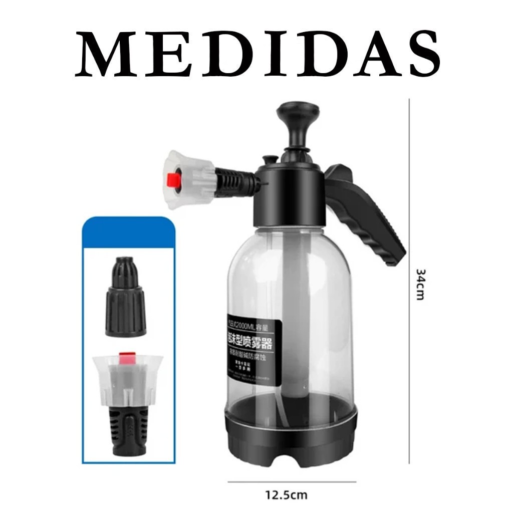 Borrifador Snow Foam 2L Manual com 2 Bicos Profissional
