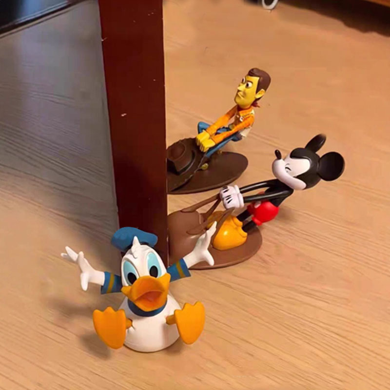 3 Estilo 12cm Mickey Pato Donald Porta Rolha Figuras De Ação Brinquedos Amadeirado Anime Anti Colisão Doorstop Bloqueado em Oferta na Shopee