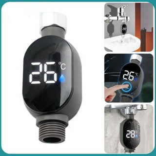 Termômetro de água para chuveiro, Display LED, termômetro de torneira preciso de 0 a 99 graus, Sem função de aquecimento em Oferta na Shopee