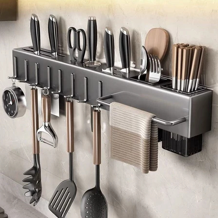 Suporte Para Armazenamento De Facas Ganchos Talheres Utensílios De Cozinha De Ferro