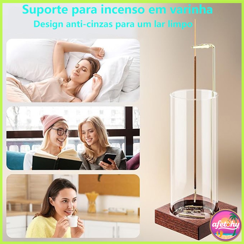 Queimador de Incenso Cabeça para Baixo - Suporte Anti-Cinza Voador, Ideal para Bastão de Incenso