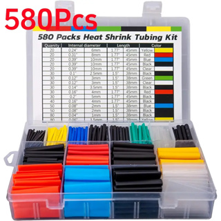 Kit 580 Peças Tubo Termo Retrátil Preto Ou Colorido Emendar Isolar Fios Cabos em Oferta na Shopee