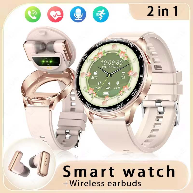 LIGE Fone De Ouvido Relógio Inteligente 1.39 " Mulheres Homens Esporte Fitness Saúde Rastreador Relógios Música Smartwat
