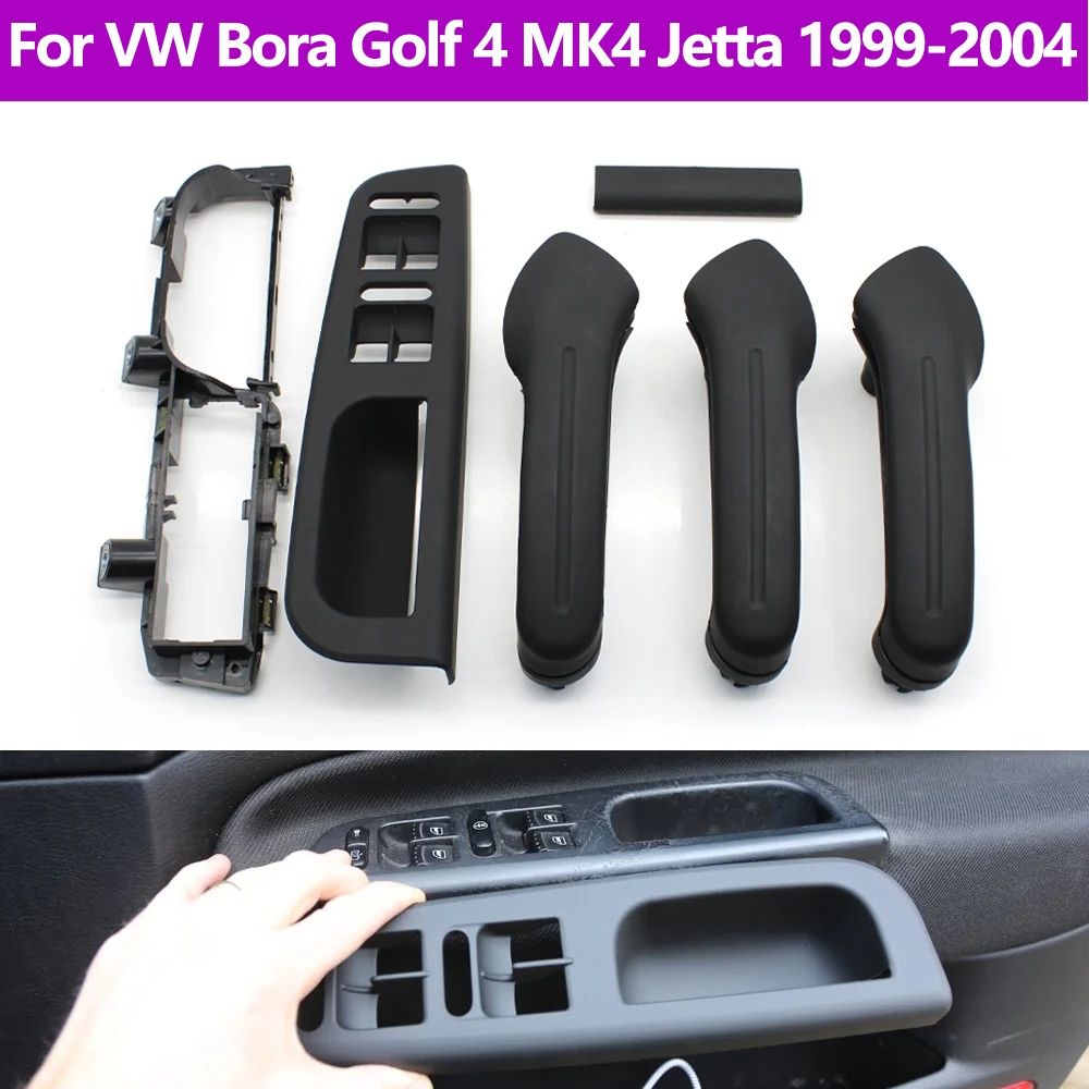 LHD Para VW Bora Golf 4 MK4 Jetta Carro Dianteiro Traseiro Esquerdo Direito Preto Porta Puxar Alça 1999-2004