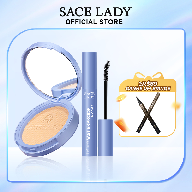 SACE LADY Pó Facial Controlador de Oleosidade e Máscara à prova d'água Kit de Maquiagem