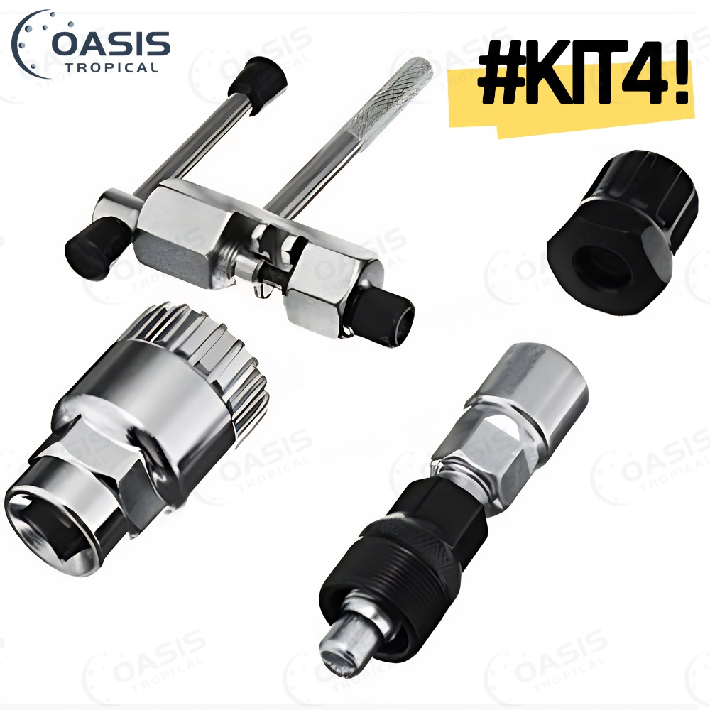 Kit4 De Chave Para Bike Extrator De Corrente Pedivela Movimento Central Para Consertos Reparos em Oferta na Shopee