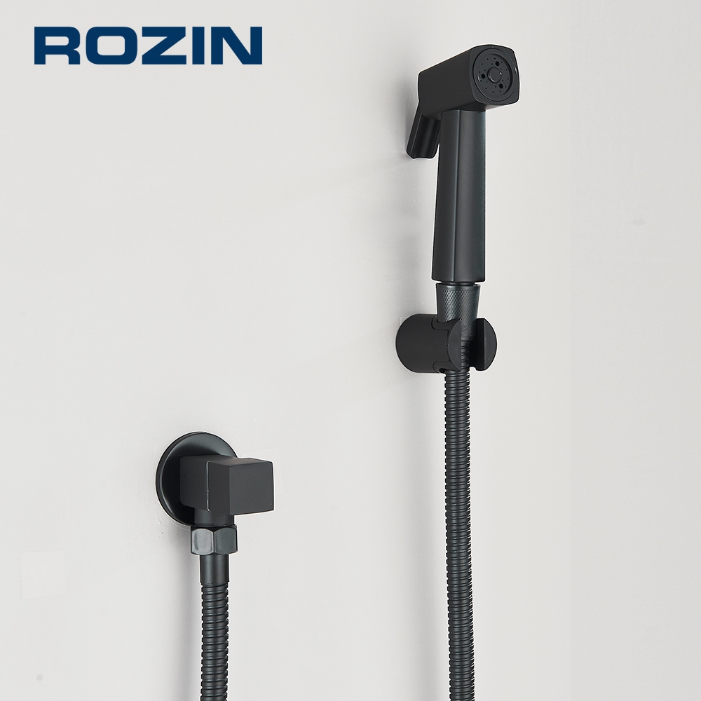 Ducha Higiênica Quadrada Super Luxo Metal Completa ¼ Volta Preto/Cromado em Oferta na Shopee