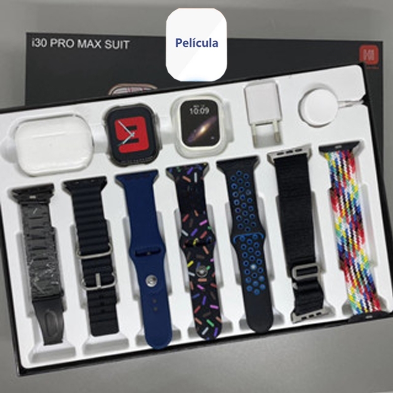 New i30 pro max Smartwatch 11 Em 1 Com Fones De Ouvido Conjunto Carregador Sem Smartband 9 Smart Fitness em Oferta na Shopee