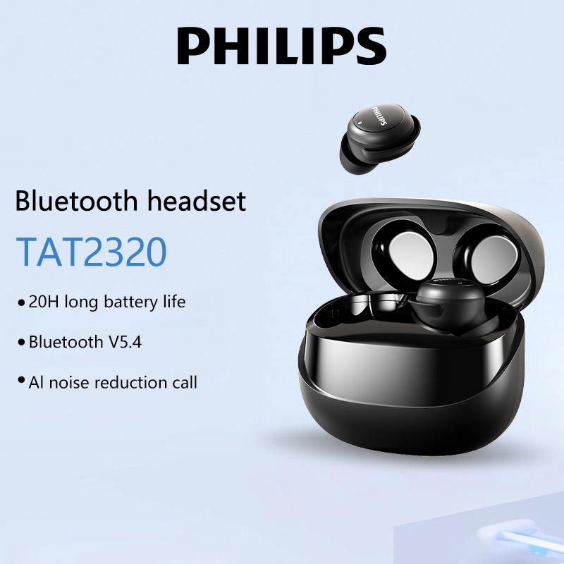 Fones De Ouvido Sem Fio Verdadeiros PHILIPS TAT2320 Com Cancelamento Ativo De Ruído Bateria De Até 20 Horas De Duração em Oferta na Shopee