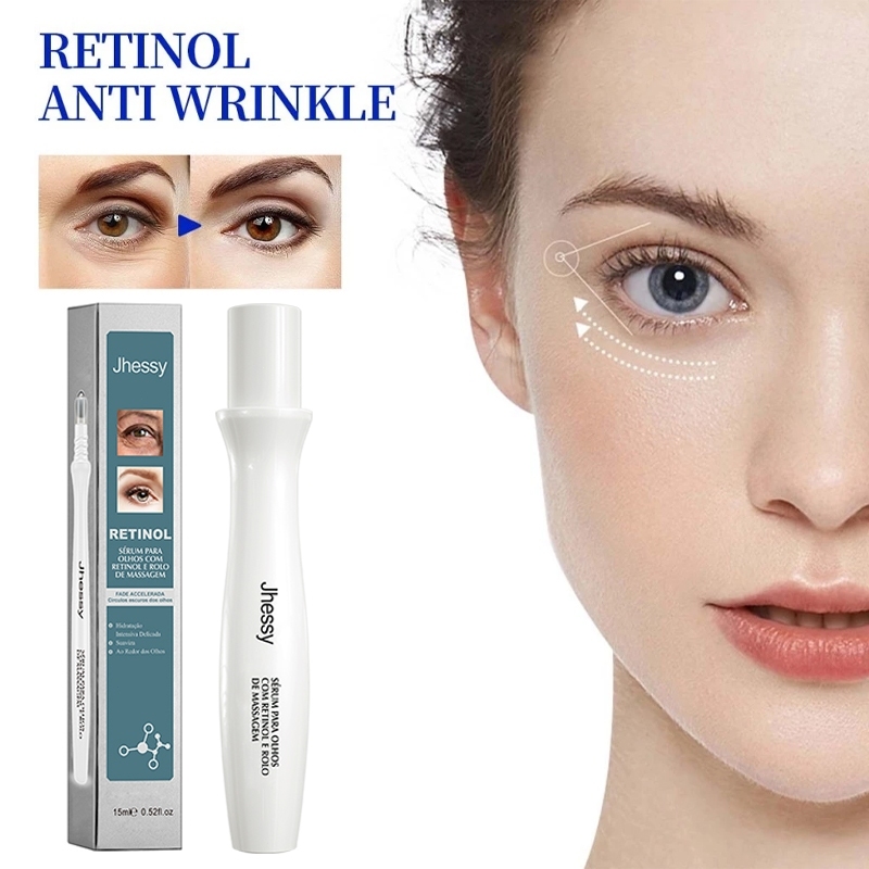 Óleo De Soro Ocular De Retinol-Remoção De Rugas , Massageador De Rolo , Antifadiga E Ilumina Olheiras , 10 ml