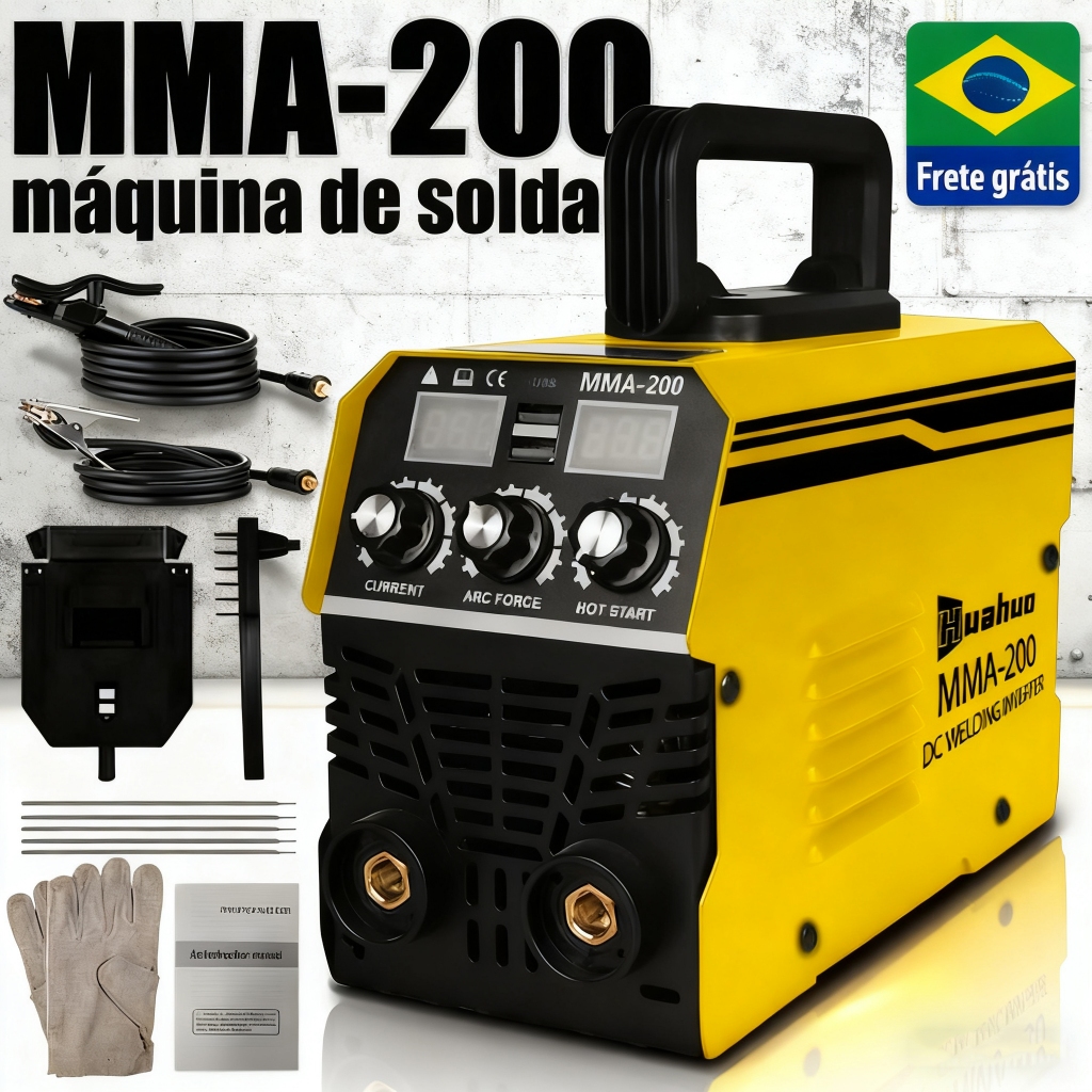 110V/220V Máquina De Solda Inversora MMA-200 Tecnologia IGBT Ferramenta De Soldagem Portátil ~