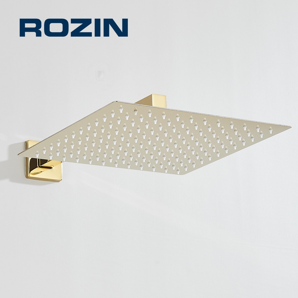 Ducha Chuveiro Inox 304 Quadrado Slim Premium 20 X 20 cm / 30 X 30 cm Com Braço Chuveiro