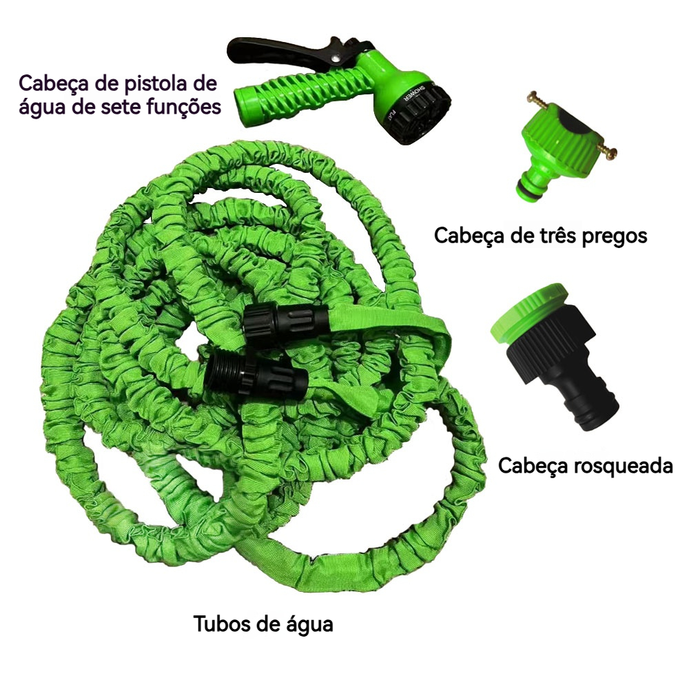 Novo estilo 3 vezes tubo de água telescópico tubo de água de jardim pistola de água de alta pressão jardim lavagem de ca
