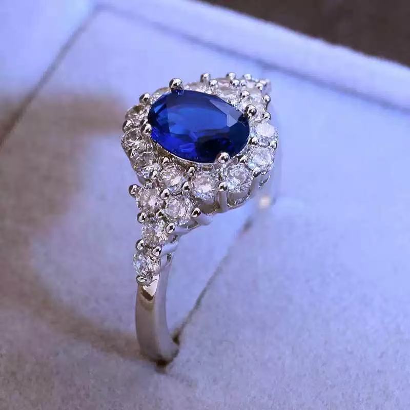 Anel Prata 925 Pedra Azul - Comprar com Melhor Preço em Anéis