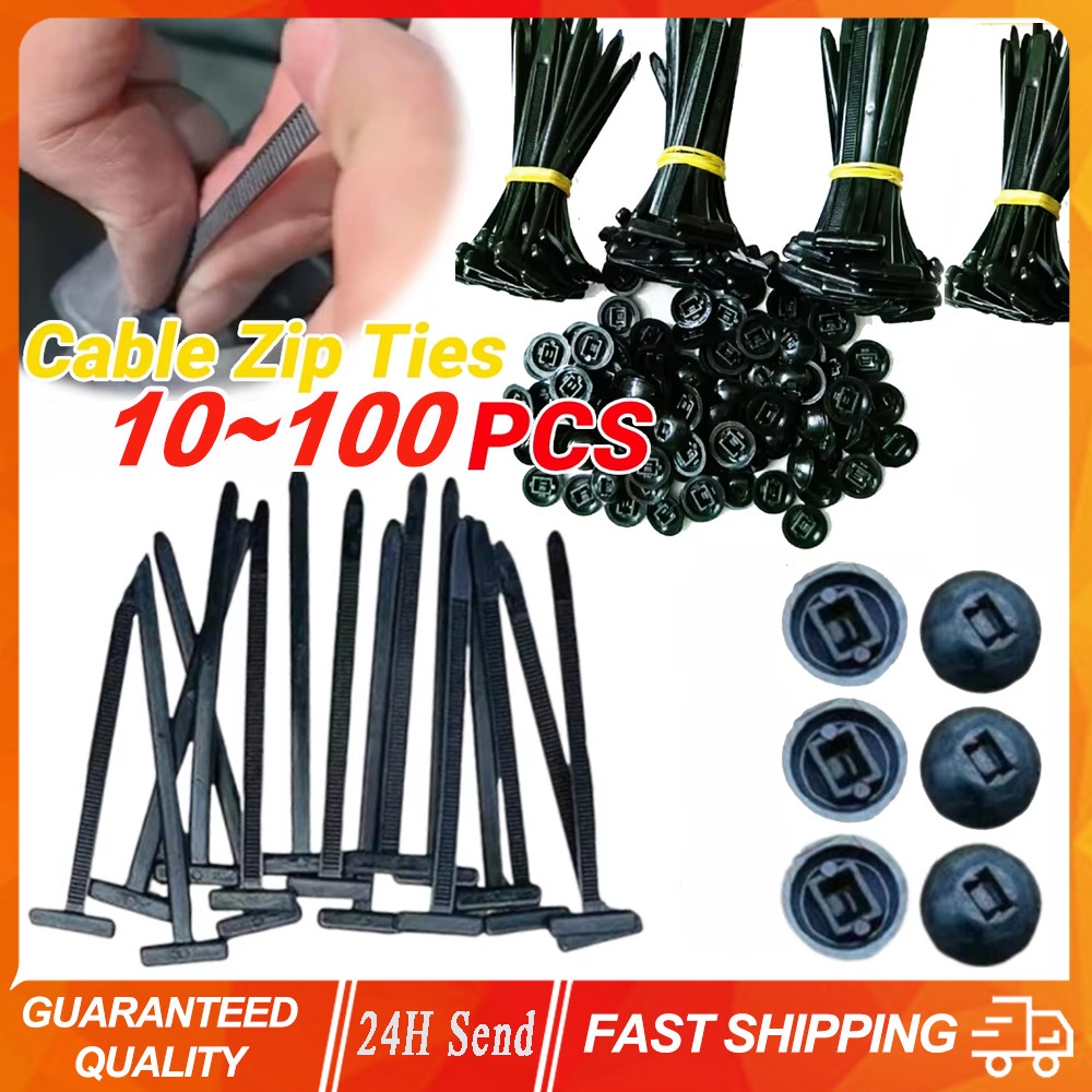 Náilon Cabo Gravata Fivela Pino E Botão Zip Laços Auto-Travamento Cabos Fixos Tie Universal em Oferta na Shopee