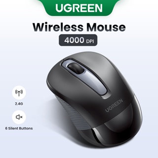Mouse Sem Fio UGREEN 6 Botões Silenciosos Bluetooth 5.0 & 2.4G Modo Duplo 5 Nível DPI Configuração 4000DPI em Oferta na Shopee