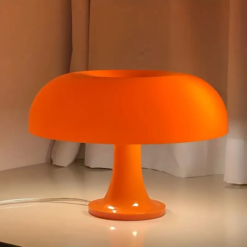 Abajur de Led Cogumelo Luminária Retrô USB para Estudo Quarto Sala Decoração Vintage Recarregável