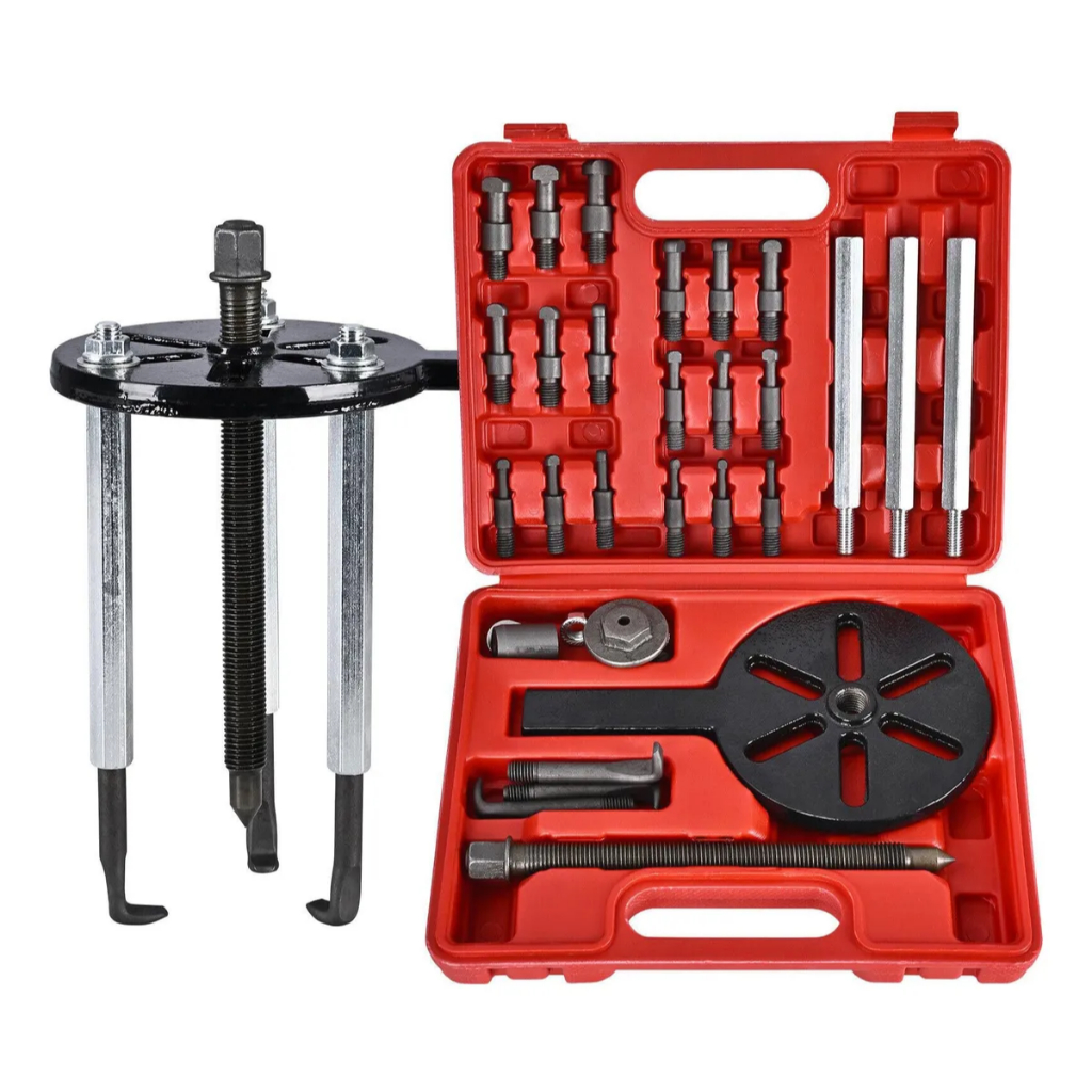 Extrator Rolamento Alternador,saca Polia, 4garras 21 Em 1 Kit