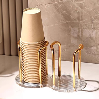 Suporte Para Copos Acrílico Descartável De Chá De Água Prateleira Com Canecas De Pau Mais Longo Organizador Doméstico em Oferta na Shopee