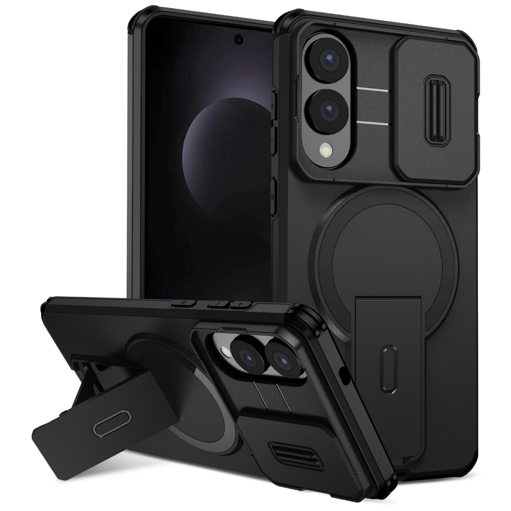 Capa Magnética Para Samsung Galaxy S25 Edge À Prova De Choque Com Suporte