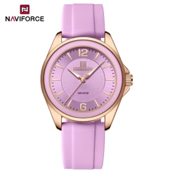 NAVIFORCE 5068 Relógio Feminino Moderno Simulado Esportivo Pulseira De Silicone Com Caixa Original