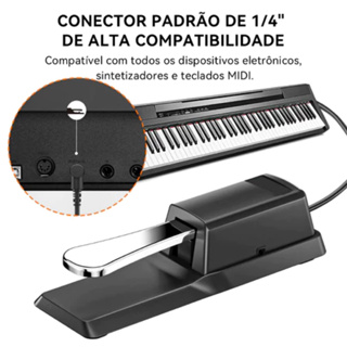 Pedal Sustain Teclado Universal Yamaha Roland Durável Resistente Bertô para piano new_life em Oferta na Shopee