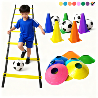 NINJA-MAX Kit Treinamento Funcional Agilidade 5 Chapéus + 5 Cones e 1 Escada para Treino Funcional em Oferta na Shopee