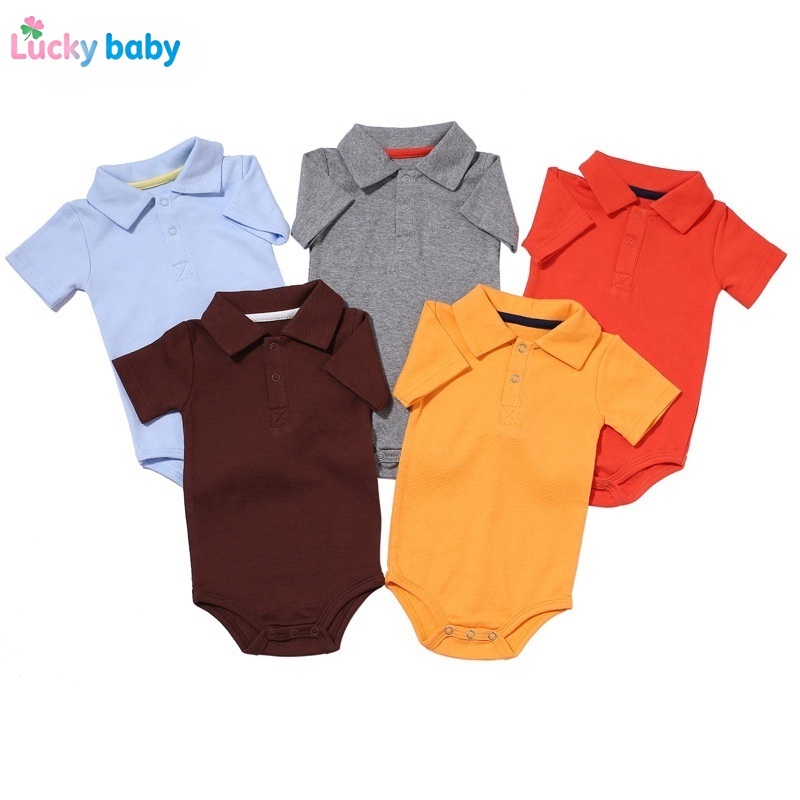 Lucky baby Roupas para Bebês Roupas de Verão Pólo de Manga Curta Roupas