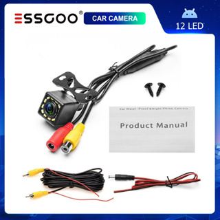 (Do São Paulo) ESSGOO 12 led Câmera De Visão Traseira Do Carro Infravermelha 170 Graus HD Noturna À Pro em Oferta na Shopee
